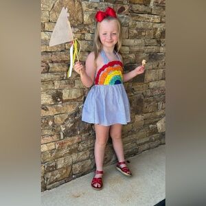 Ricrac & Ruffles Colorful Rainbow Kids Summer Set